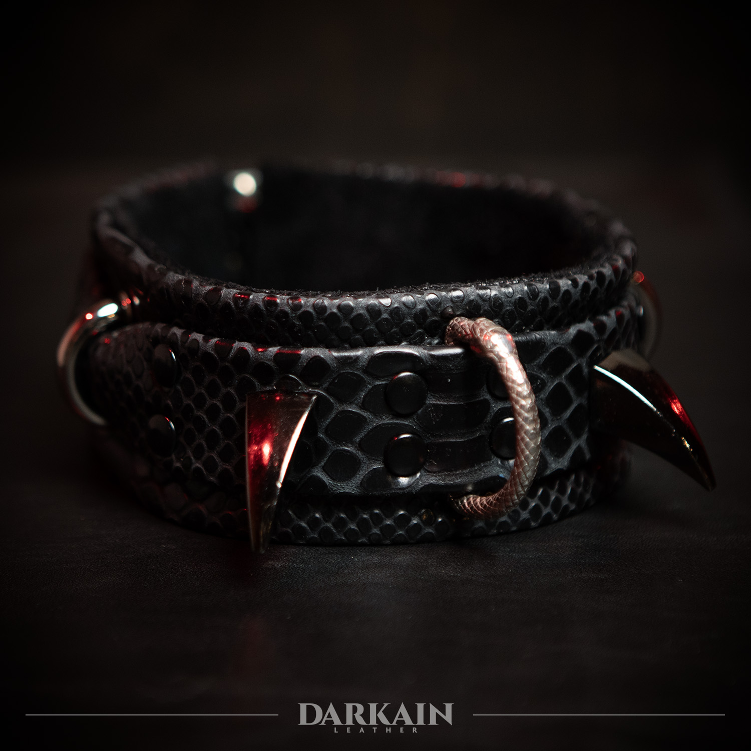 Black Snake Collar & Leash