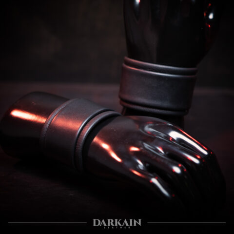 Black/Black Leather Cuffs