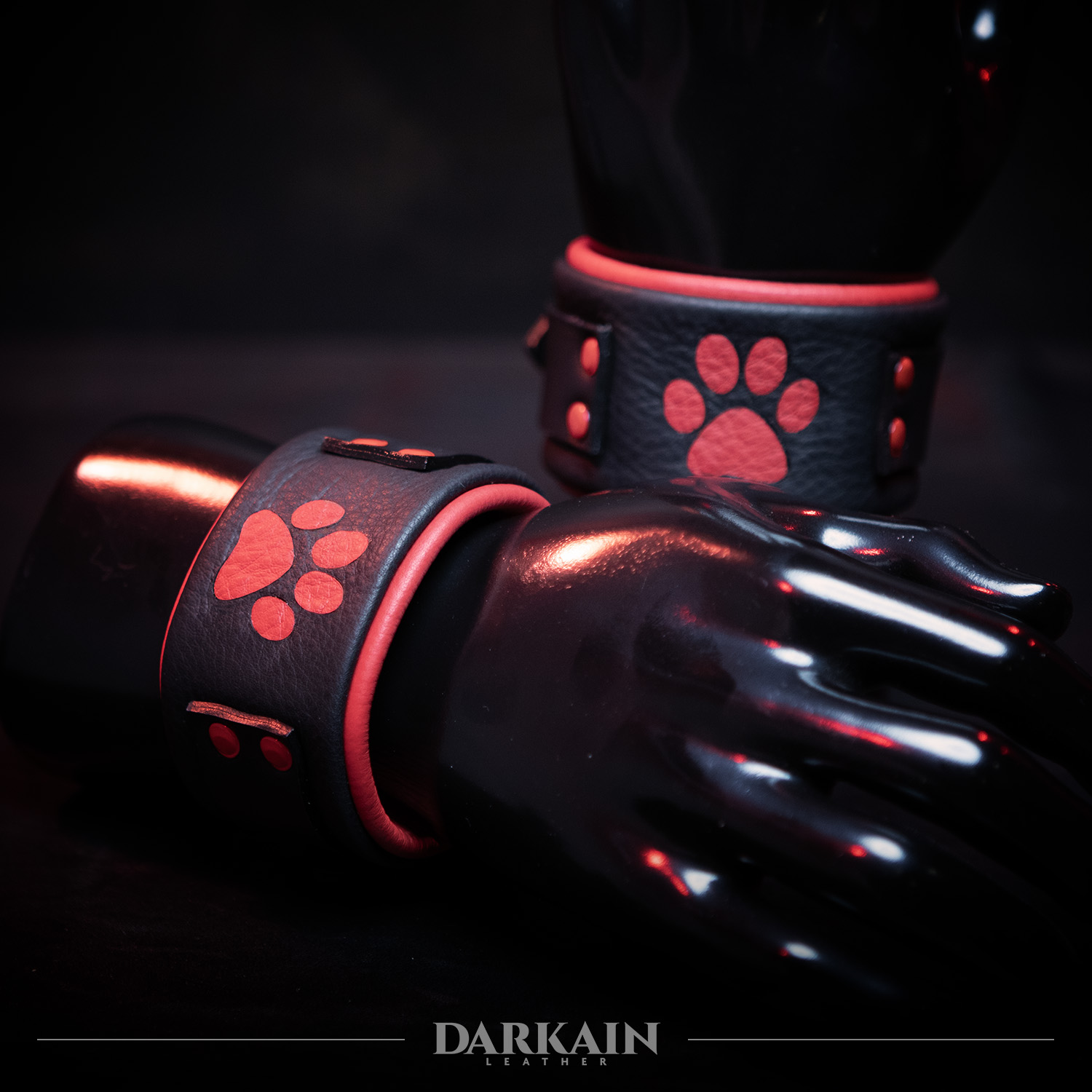 Leather Pup Cuffs