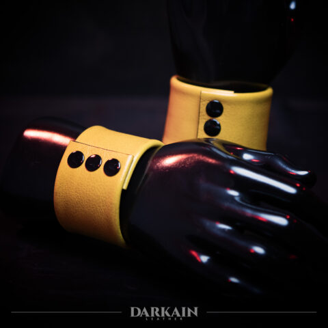 Yellow Leather Cuffs