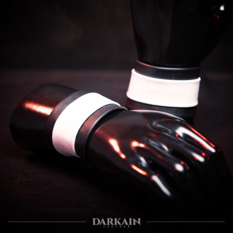 Black & White Leather Cuffs