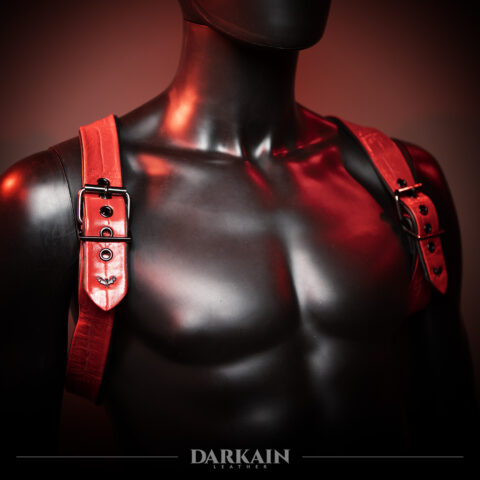Pup Zag Leather Harness (Custom)
