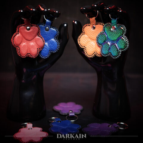 Pup Paw Leather Keychains